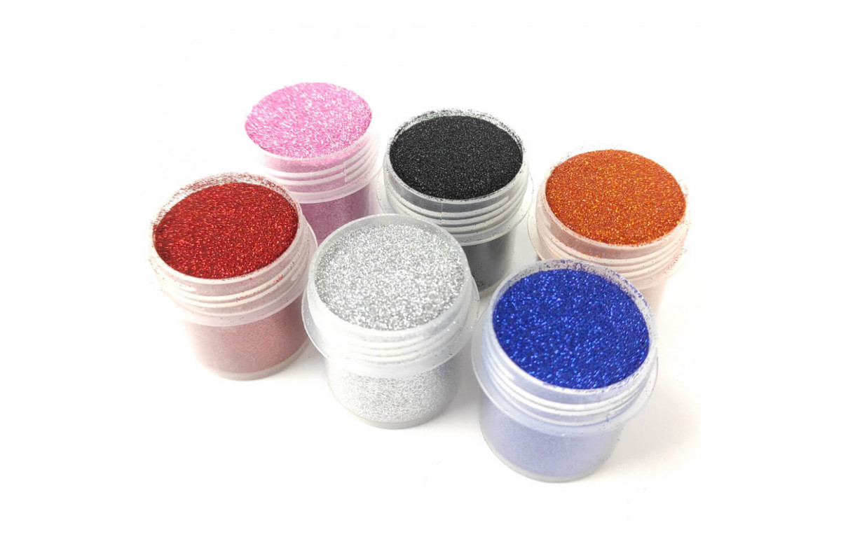 Набір гліттера для біо-тату «№1 Великий» glitter-set-big-6x-1, 6 кольорів по 12 мл Набір гліттера для біо-тату «№1 Великий» glitter-set-big-6x-1, 6 кольорів по 12 мл
