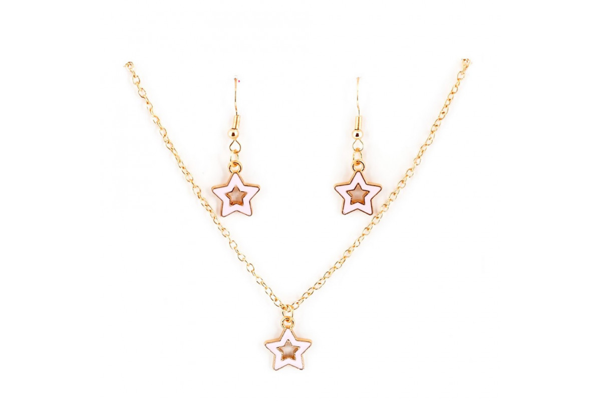 Бижутерия детская 2 в 1 Stars Fashion T24608 серьги + подвеска Бижутерия детская 2 в 1 Stars Fashion T24608 серьги + подвеска