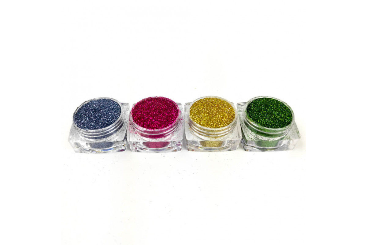 Набір гліттера для біо-тату «Базовий №2» glitter-set-4x-2, 4 кольори Набір гліттера для біо-тату «Базовий №2» glitter-set-4x-2, 4 кольори
