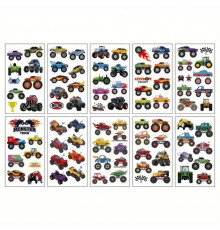 Набір дитячих тимчасових тату «Колеса-монстри» set-10-kids-tatto-cars