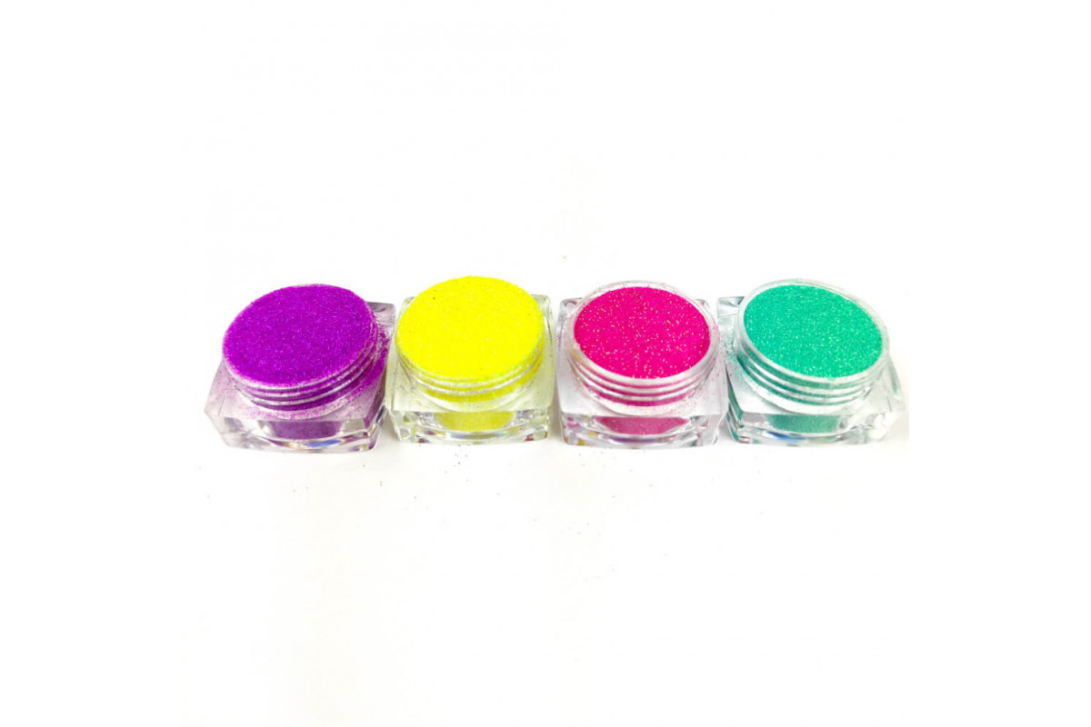 Набір гліттера для біо-тату «Райдужний №5» glitter-set-4x-5, 4 кольори Набір гліттера для біо-тату «Райдужний №5» glitter-set-4x-5, 4 кольори