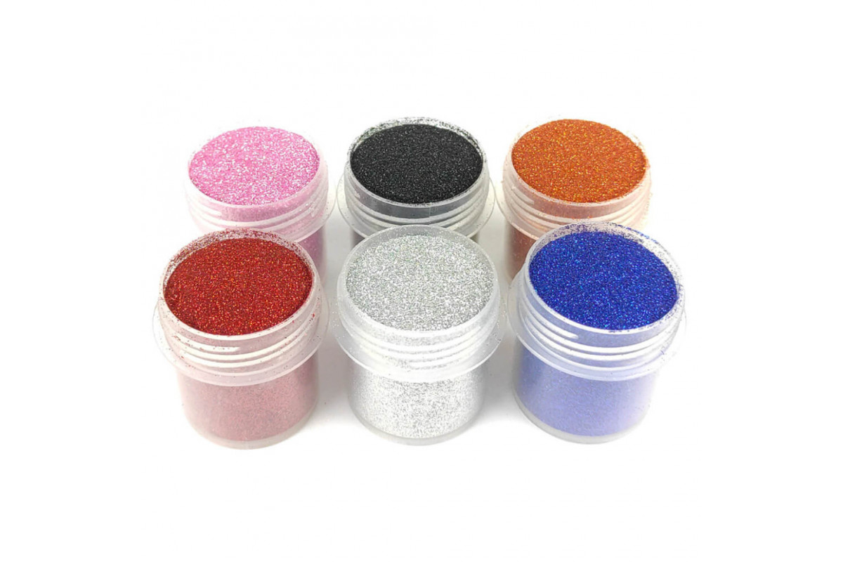 Набір гліттера для біо-тату «№1 Великий» glitter-set-big-6x-1, 6 кольорів по 12 мл Набір гліттера для біо-тату «№1 Великий» glitter-set-big-6x-1, 6 кольорів по 12 мл
