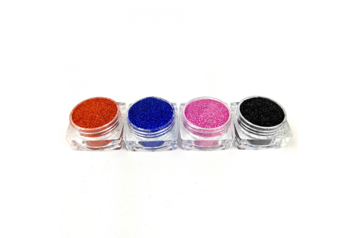 Набір гліттера для біо-тату «Базовий №1» glitter-set-4x-1, 4 кольори Набір гліттера для біо-тату «Базовий №1» glitter-set-4x-1, 4 кольори