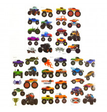 Набір дитячих тимчасових тату «Колеса-монстри №2» set-5-kids-tatto-cars-2