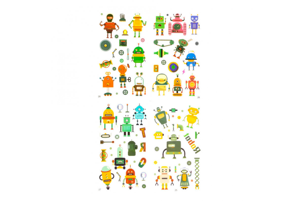 Набір дитячих тимчасових тату «Роботи» tattoo-kids-mini-set-robots Набір дитячих тимчасових тату «Роботи» tattoo-kids-mini-set-robots