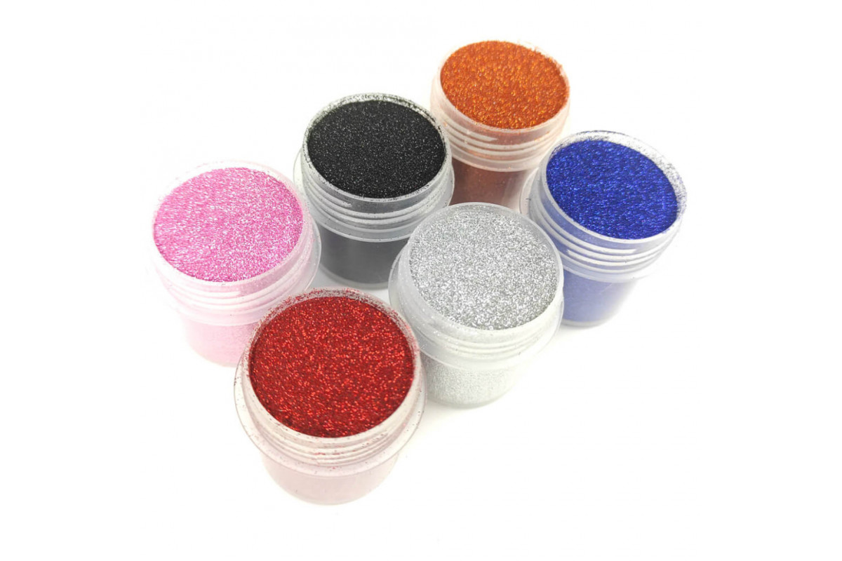 Набір гліттера для біо-тату «№1 Великий» glitter-set-big-6x-1, 6 кольорів по 12 мл Набір гліттера для біо-тату «№1 Великий» glitter-set-big-6x-1, 6 кольорів по 12 мл