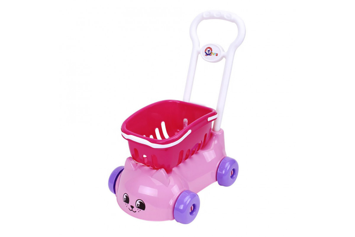 Игрушечная тележка Котик ТехноК 7587TXK с корзиной Игрушечная тележка Котик ТехноК 7587TXK с корзиной