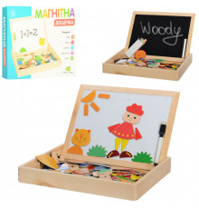 Развивающая деревянная дощечка MD 0693 с фигурами, мелом и маркером