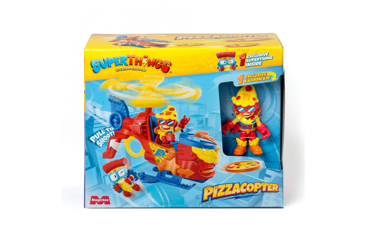 Игровой набор Пиццакоптер-S SuperThings PSTSP118IN120 вертолет, казум-кид, фигурка Игровой набор Пиццакоптер-S SuperThings PSTSP118IN120 вертолет, казум-кид, фигурка