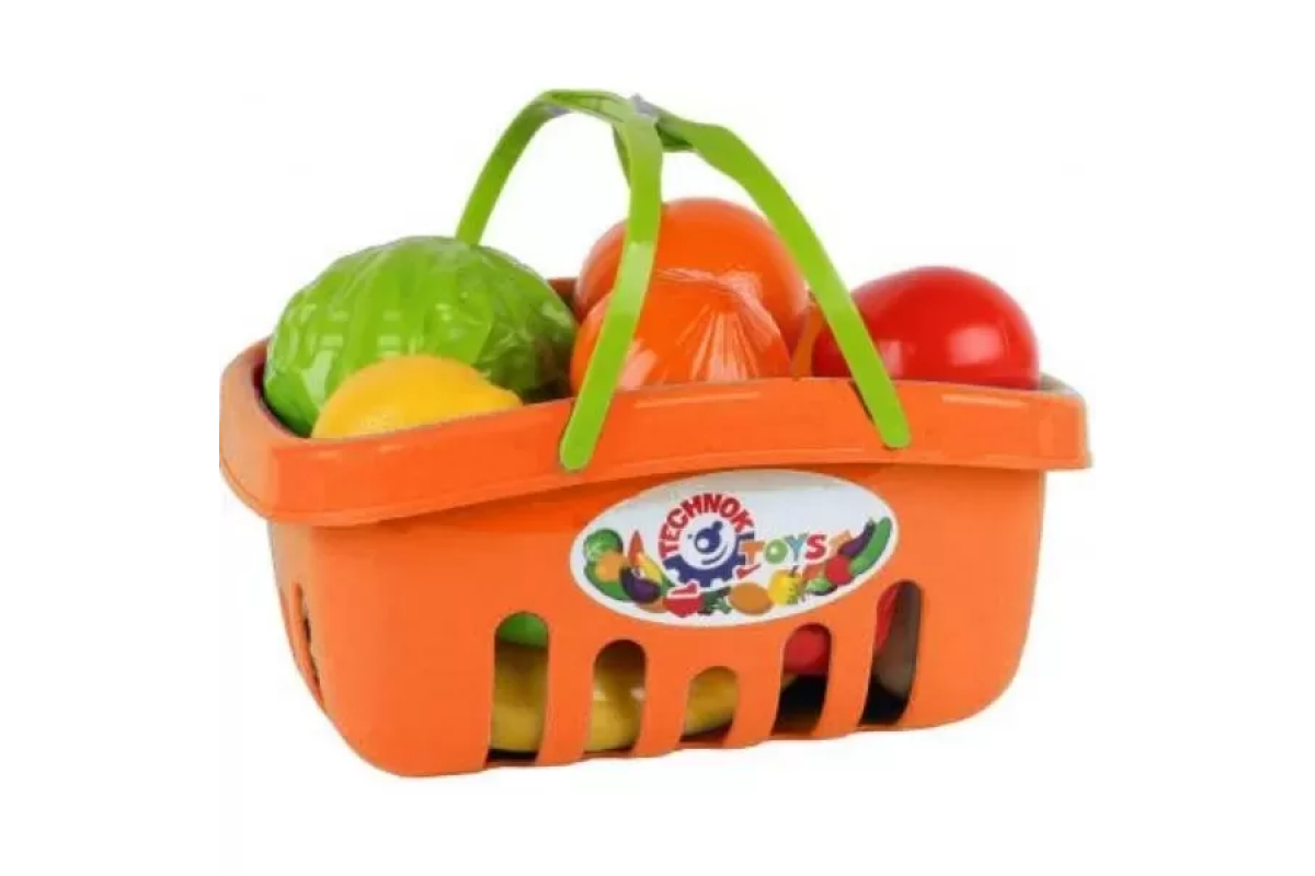 Ігровий набір продуктів 5354TXK в кошику Помаранчевий Ігровий набір продуктів 5354TXK в кошику Помаранчевий