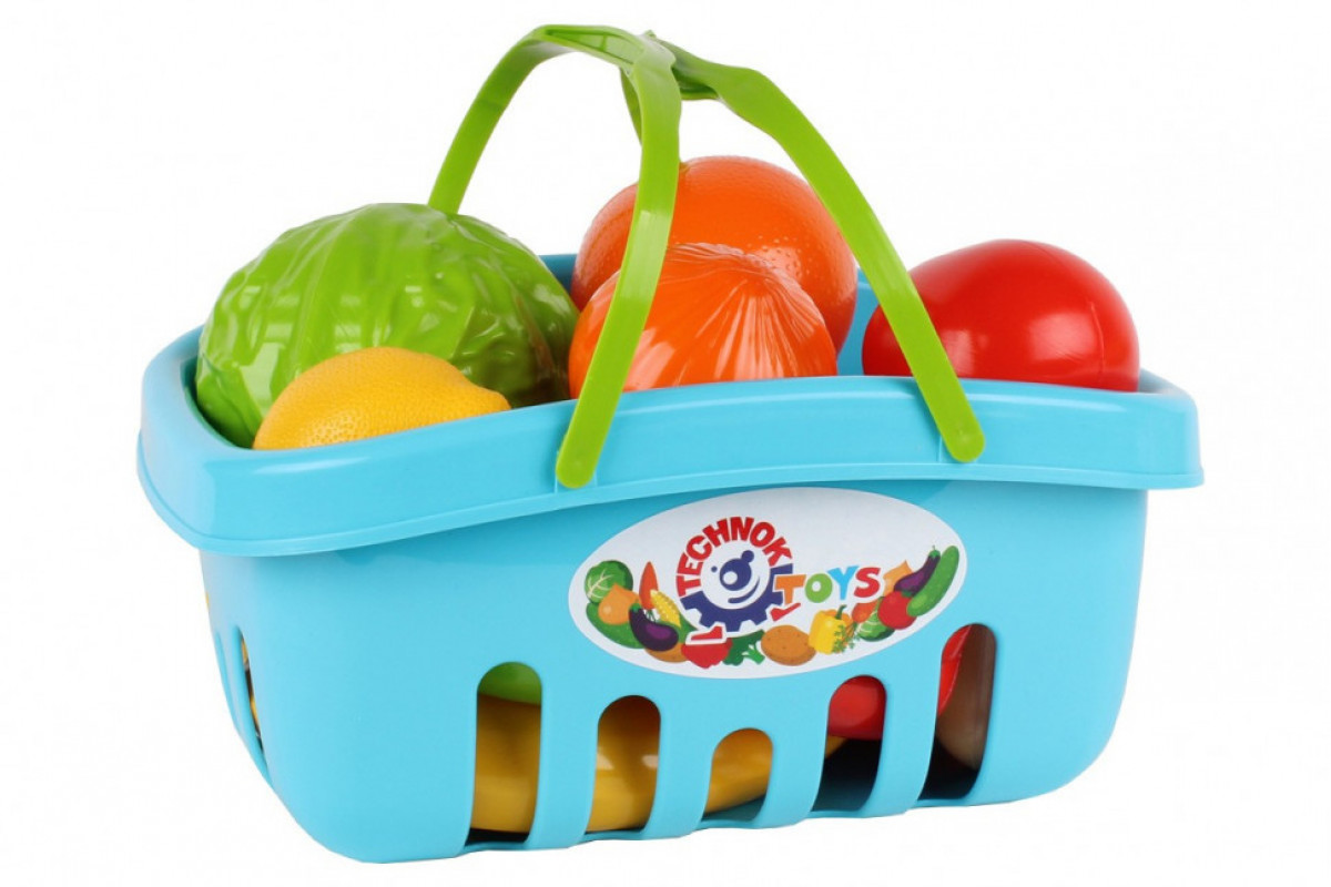 Ігровий набір продуктів 5354TXK в кошику Блакитний Ігровий набір продуктів 5354TXK в кошику Блакитний