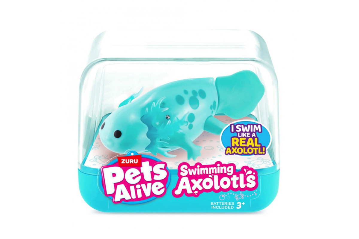 Интерактивная игрушка Аксолотль Pets & Robo Alive 9556B, бирюзовый