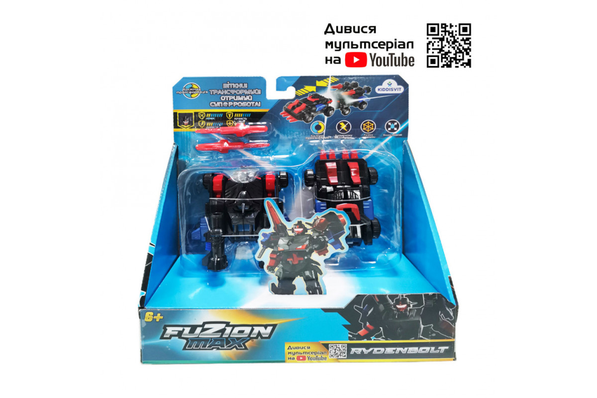 Игровой набор машинок-трансформеров Райденболт Fuzion Max 54005 Игровой набор машинок-трансформеров Райденболт Fuzion Max 54005