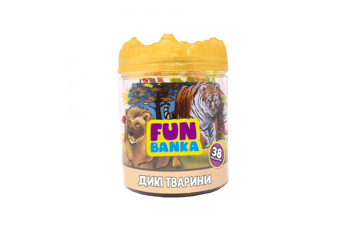 Ігровий набір фігурок Дикі Тварини FUN BANKA 320385-UA міні 38 предметів Ігровий набір фігурок Дикі Тварини FUN BANKA 320385-UA міні 38 предметів