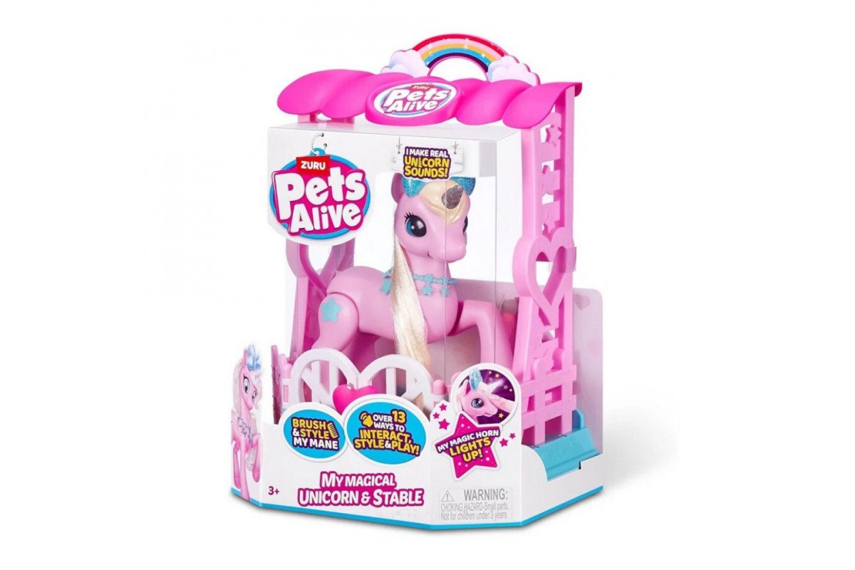 Интерактивный игровой набор Волшебный единорог в домике Pets Alive S2 9545 со светом и звуком Интерактивный игровой набор Волшебный единорог в домике Pets Alive S2 9545 со светом и звуком