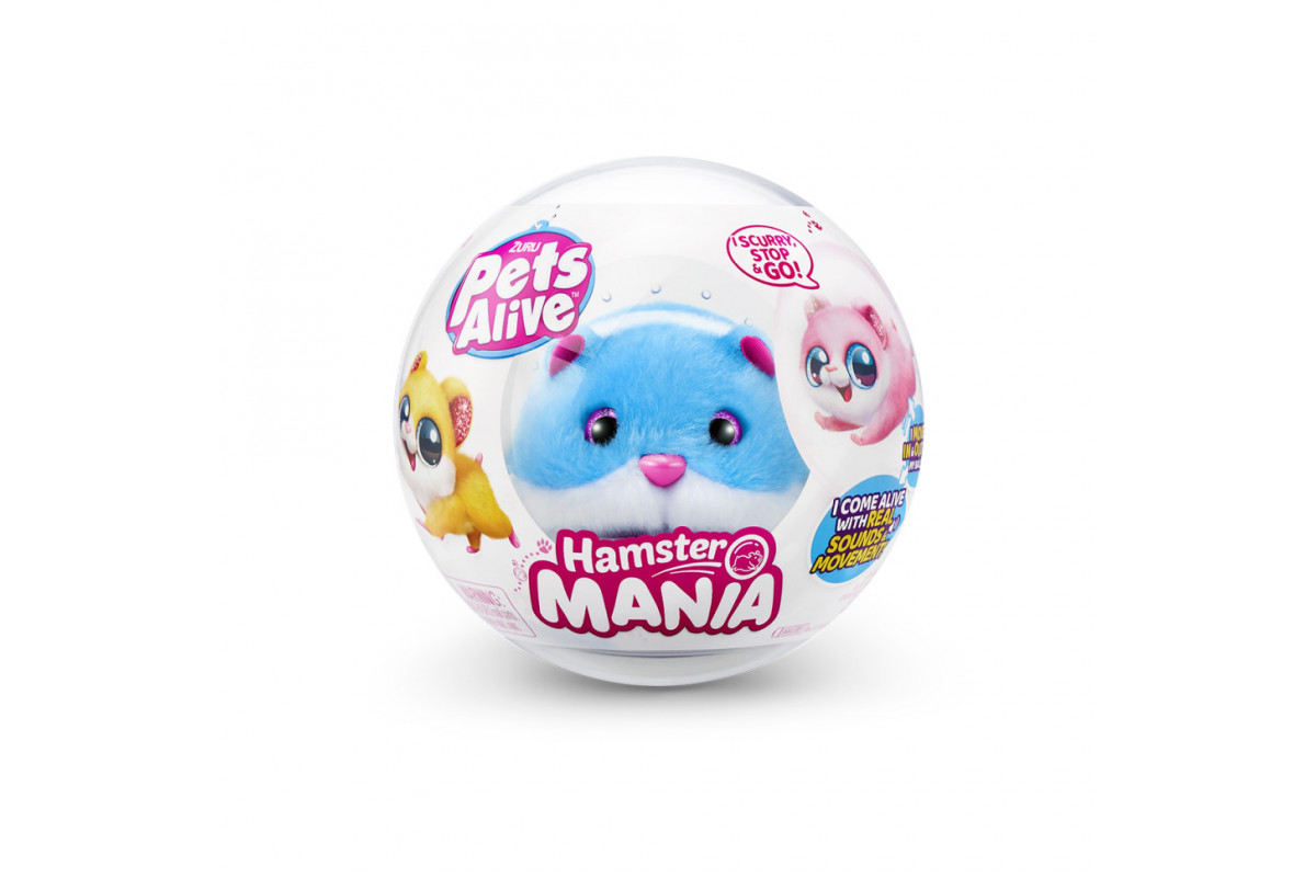 Интерактивная мягкая игрушка Забавный хомячок Pets & Robo Alive 9543-1 голубой Интерактивная мягкая игрушка Забавный хомячок Pets & Robo Alive 9543-1 голубой