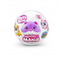 Интерактивная мягкая игрушка Забавный хомячок PETS ALIVE S1 Pets & Robo Alive 9543-3 фиолетовый