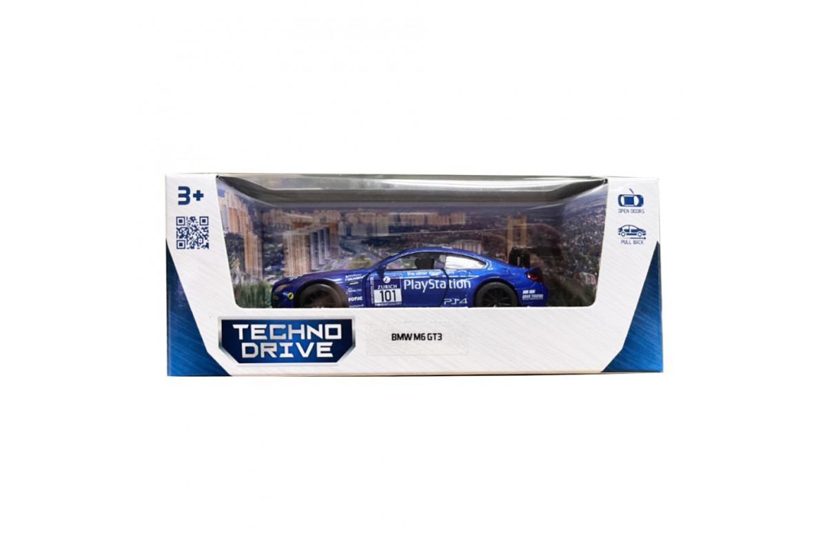 Машинка інерційна BMW M6 GT3 TechnoDrive 250353 масштаб 1:43 Машинка інерційна BMW M6 GT3 TechnoDrive 250353 масштаб 1:43
