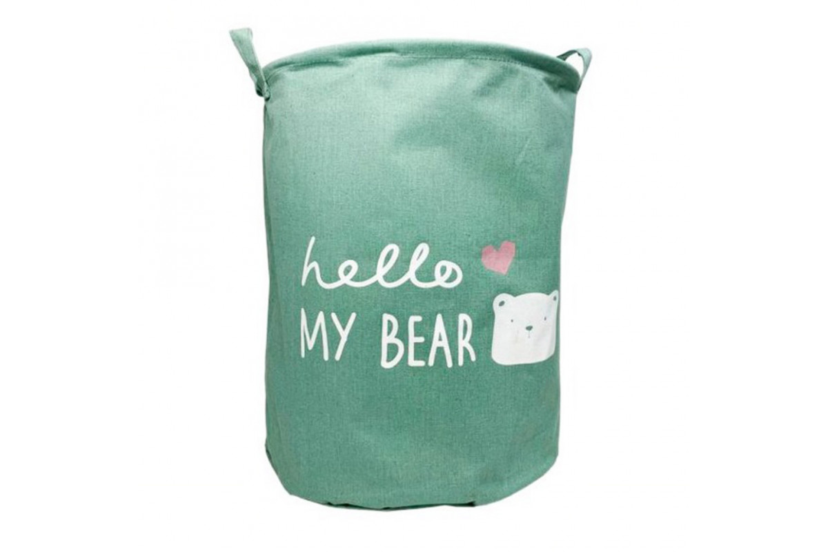 Корзина для игрушек «Hello my bear» MGZ-1004(Green) Корзина для игрушек «Hello my bear» MGZ-1004(Green)