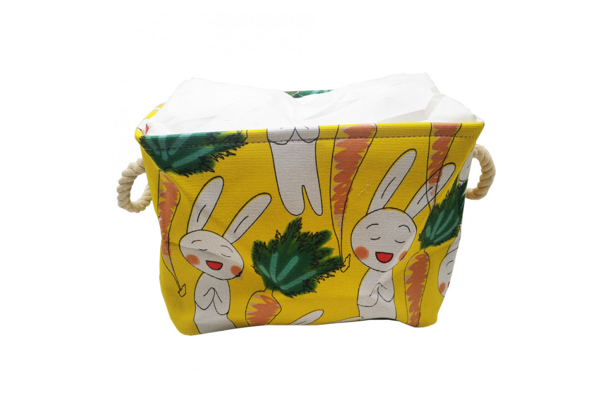 Корзина из хлопка Bambi CLR619 корзина 35-25-26см Зайка Корзина из хлопка Bambi CLR619 корзина 35-25-26см Зайка