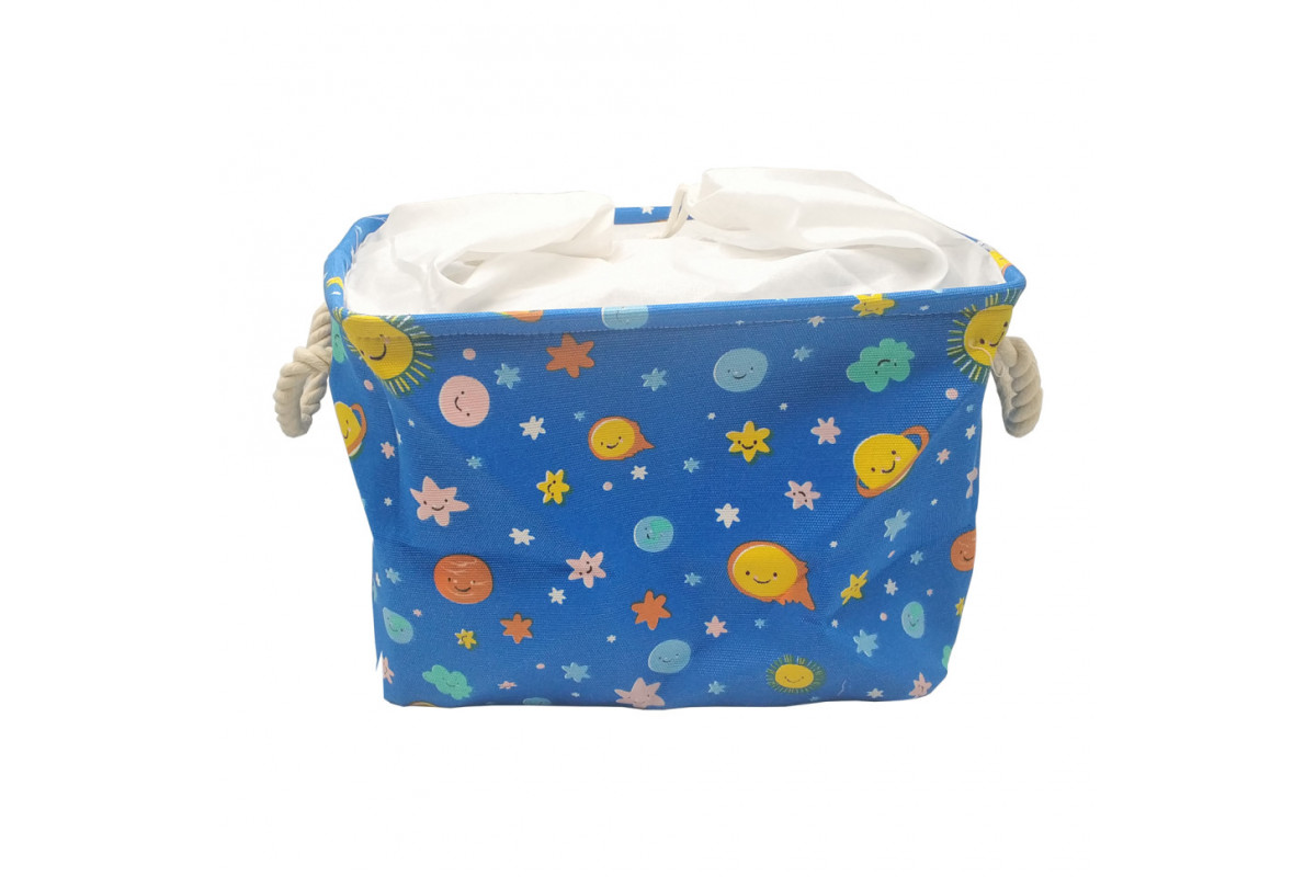 Кошик з бавовни Bambi CLR619 кошик 35-25-26см Космос Кошик з бавовни Bambi CLR619 кошик 35-25-26см Космос