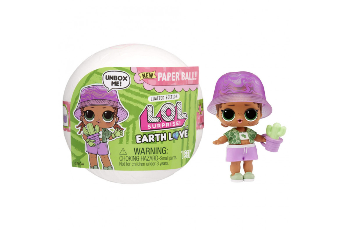Игровой набор с куклой День Земли L.O.L. Surprise! 579557 экологический бумажный шарик Игровой набор с куклой День Земли L.O.L. Surprise! 579557 экологический бумажный шарик