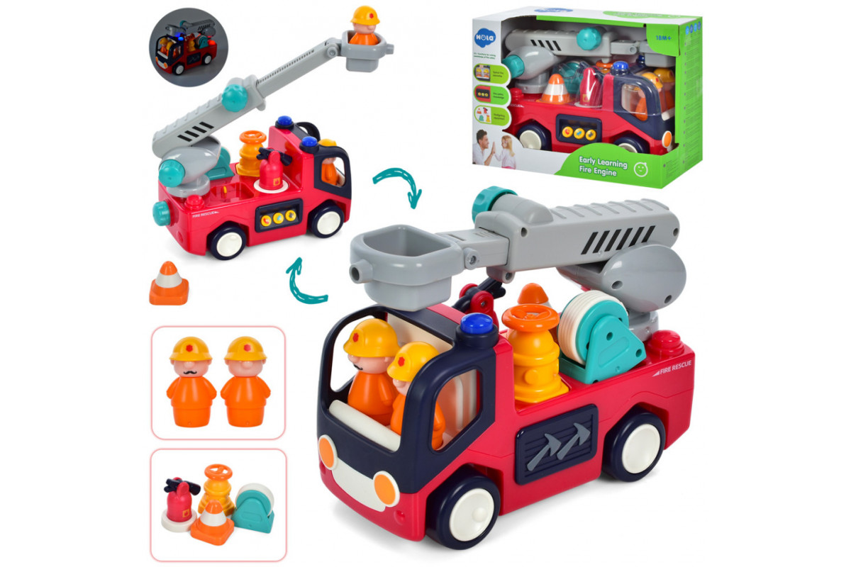 Детская Пожарная машинка Hola Toys E9998-HL со светом и звуком Детская Пожарная машинка Hola Toys E9998-HL со светом и звуком