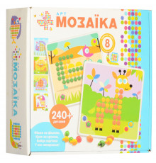 Детская мозаика с трафаретами животных M7E, 240 деталей (6 цветов)