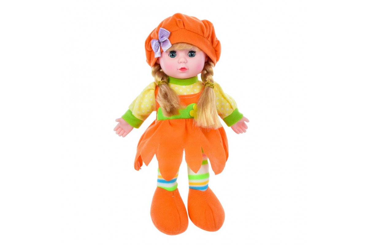 Дитяча Лялька LY3011(Orange) м'яконабивна, 28 см, помаранчева Дитяча Лялька LY3011(Orange) м'яконабивна, 28 см, помаранчева