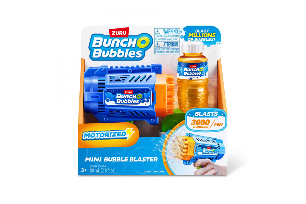 Игровой набор Бластер с мыльными пузырями Bunch O Bubbles 11347 серии Mini Игровой набор Бластер с мыльными пузырями Bunch O Bubbles 11347 серии Mini