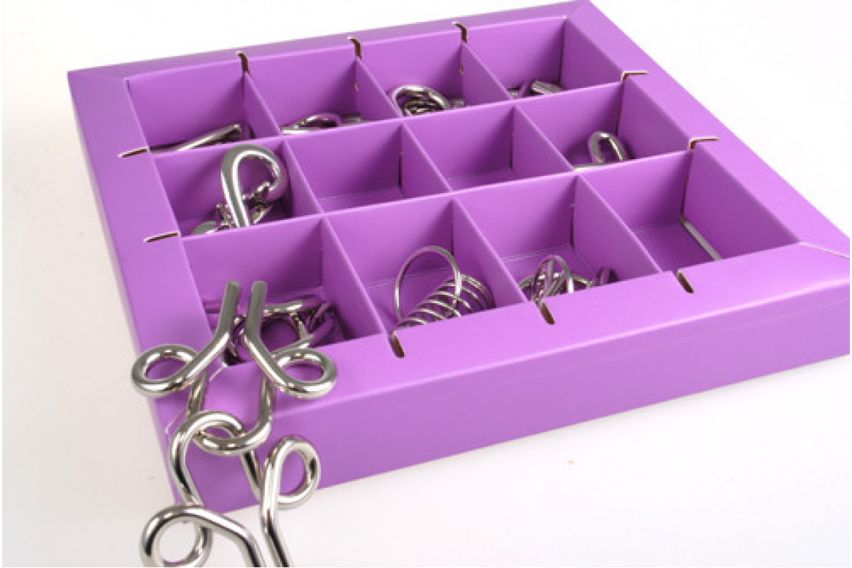 Набір головоломок Metall Puzzles violet Eureka 3D Puzzle 473359, 10 головоломок Набір головоломок Metall Puzzles violet Eureka 3D Puzzle 473359, 10 головоломок