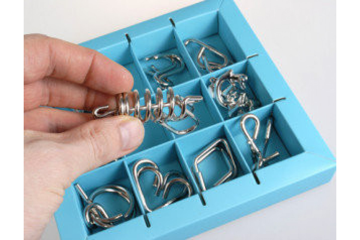 Набір головоломок 10 Metall Puzzles blue Eureka 3D Puzzle 473356, 10 головоломок Набір головоломок 10 Metall Puzzles blue Eureka 3D Puzzle 473356, 10 головоломок