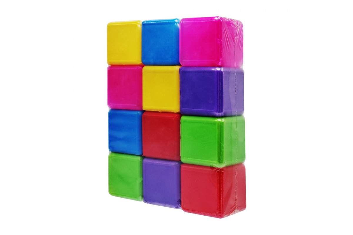 Детские пластиковые кубики Mtoys 05062 цветные, 12 шт. Детские пластиковые кубики Mtoys 05062 цветные, 12 шт.