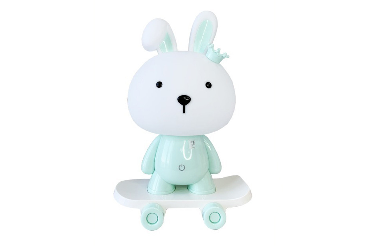 Ночник детский «Зайка на скейте» MGZ-1407(Blue) питание от USB Ночник детский «Зайка на скейте» MGZ-1407(Blue) питание от USB