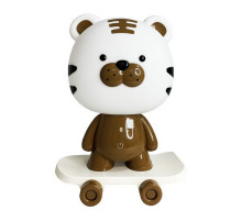 Ночник детский «Тигр на скейте» MGZ-1408(Brown) сетевой, питание от USB