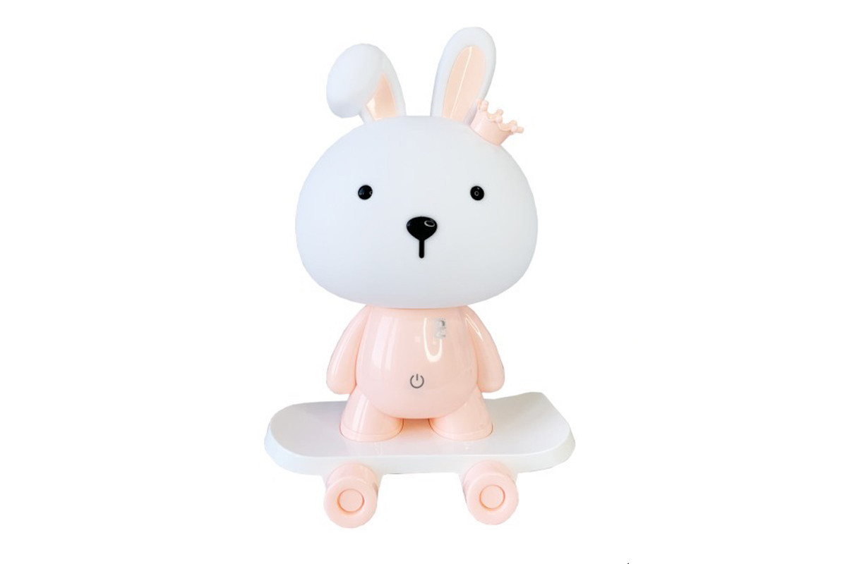Ночник детский «Зайка на скейте» MGZ-1407(Pink) питание от USB Ночник детский «Зайка на скейте» MGZ-1407(Pink) питание от USB