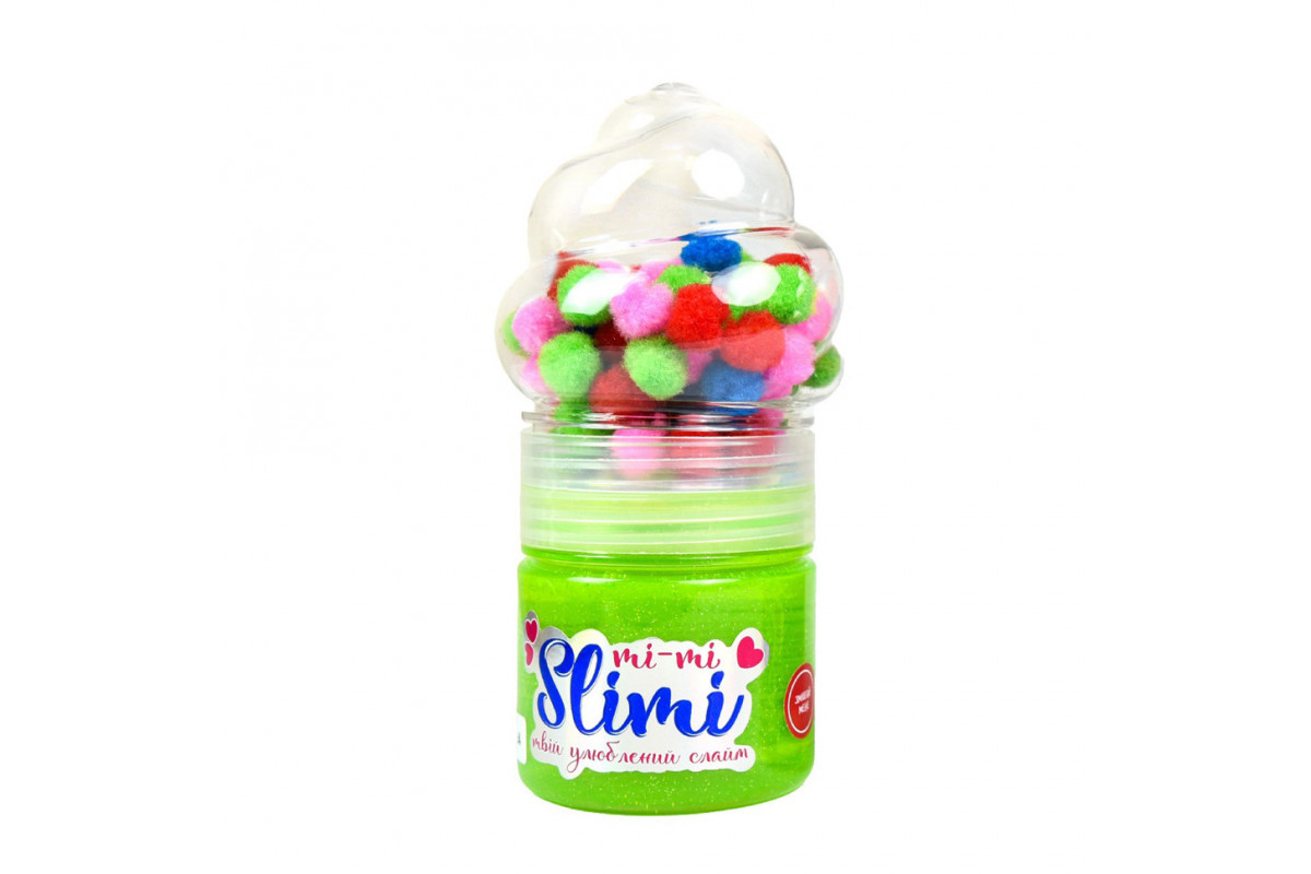 Іграшка-антистрес Слайм Mi-mi Slimi 71827ST(Green), з помпонами Іграшка-антистрес Слайм Mi-mi Slimi 71827ST(Green), з помпонами