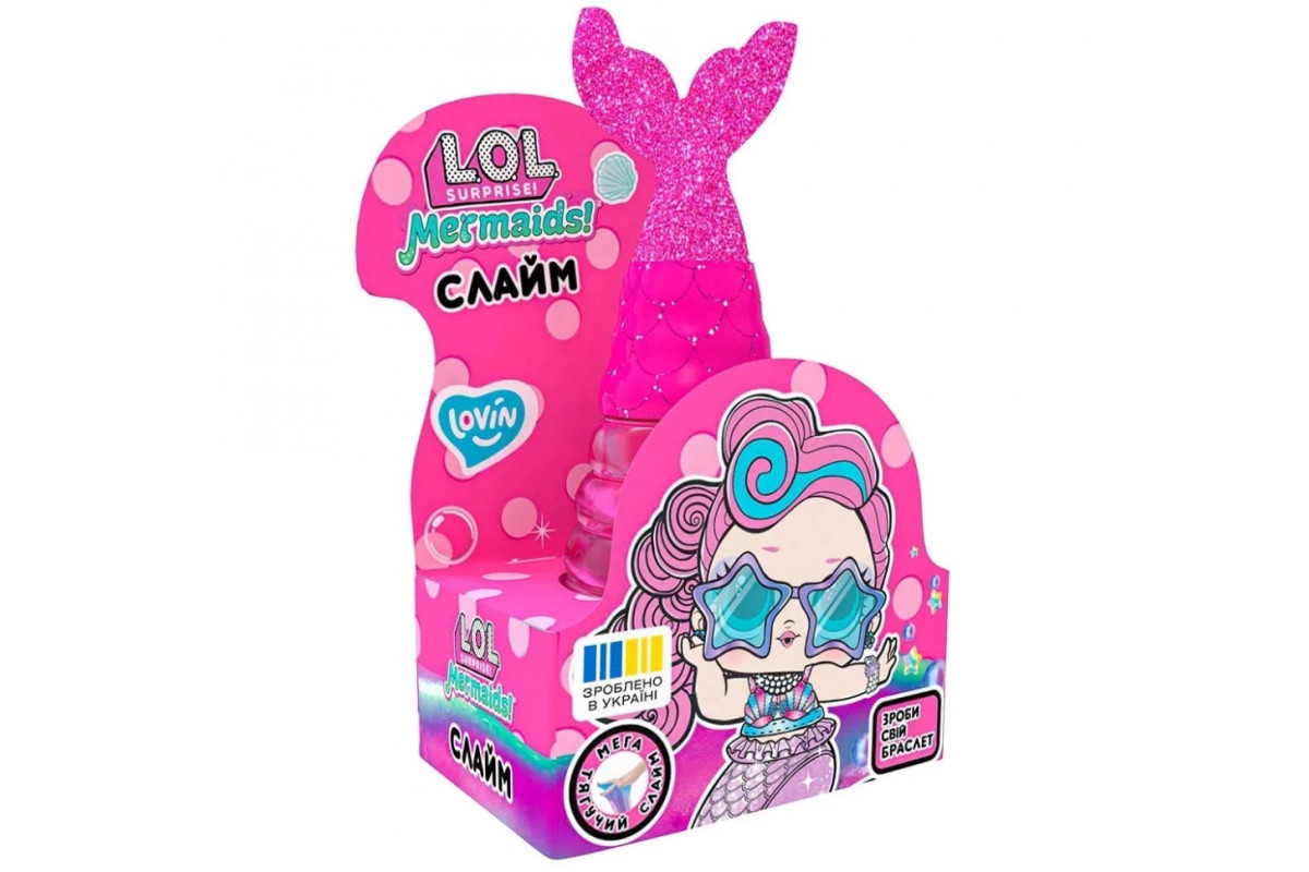 Игрушка-антистресс слайм Русалка Розовая L.O.L. Surprise! LOL80195 с браслетом Игрушка-антистресс слайм Русалка Розовая L.O.L. Surprise! LOL80195 с браслетом