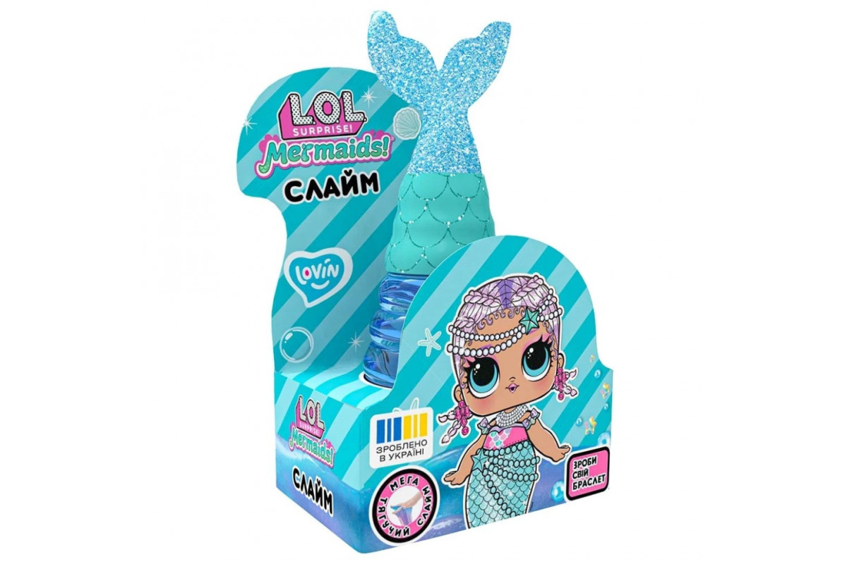 Игрушка-антистресс слайм Русалка Голубая L.O.L. Surprise! LOL80196 с браслетом Игрушка-антистресс слайм Русалка Голубая L.O.L. Surprise! LOL80196 с браслетом