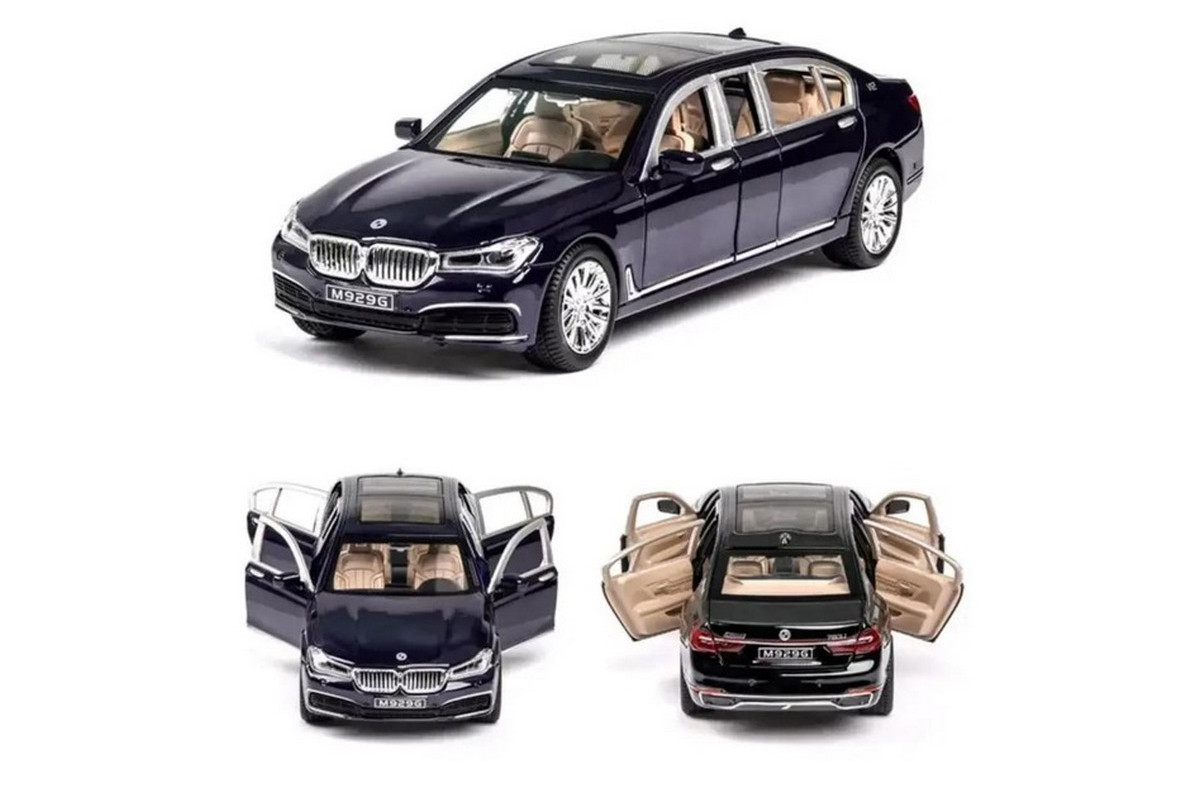 Автомодель автомобиля BMW 760 7695(Black) свет, звук, открывающаяся дверь