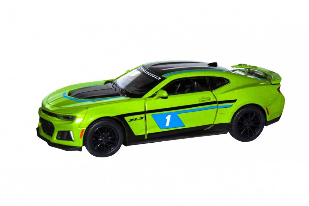 Детская модель машинки Chevrolet Camaro ZL1 2017 Kinsmart KT5399FW инерционная, 1:38 Green