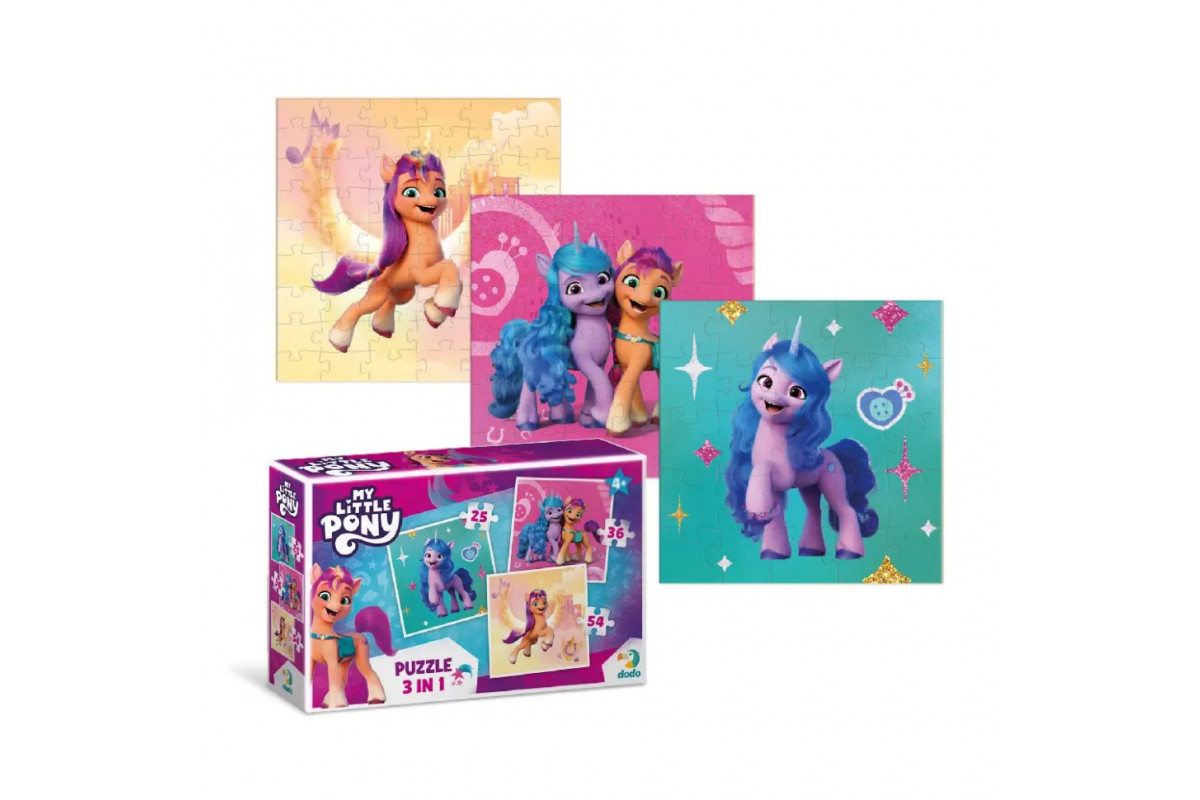 Детские Пазлы 3 в 1 My Little Pony 