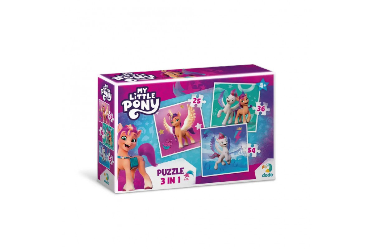 Детские Пазлы 3 в 1 My Little Pony 