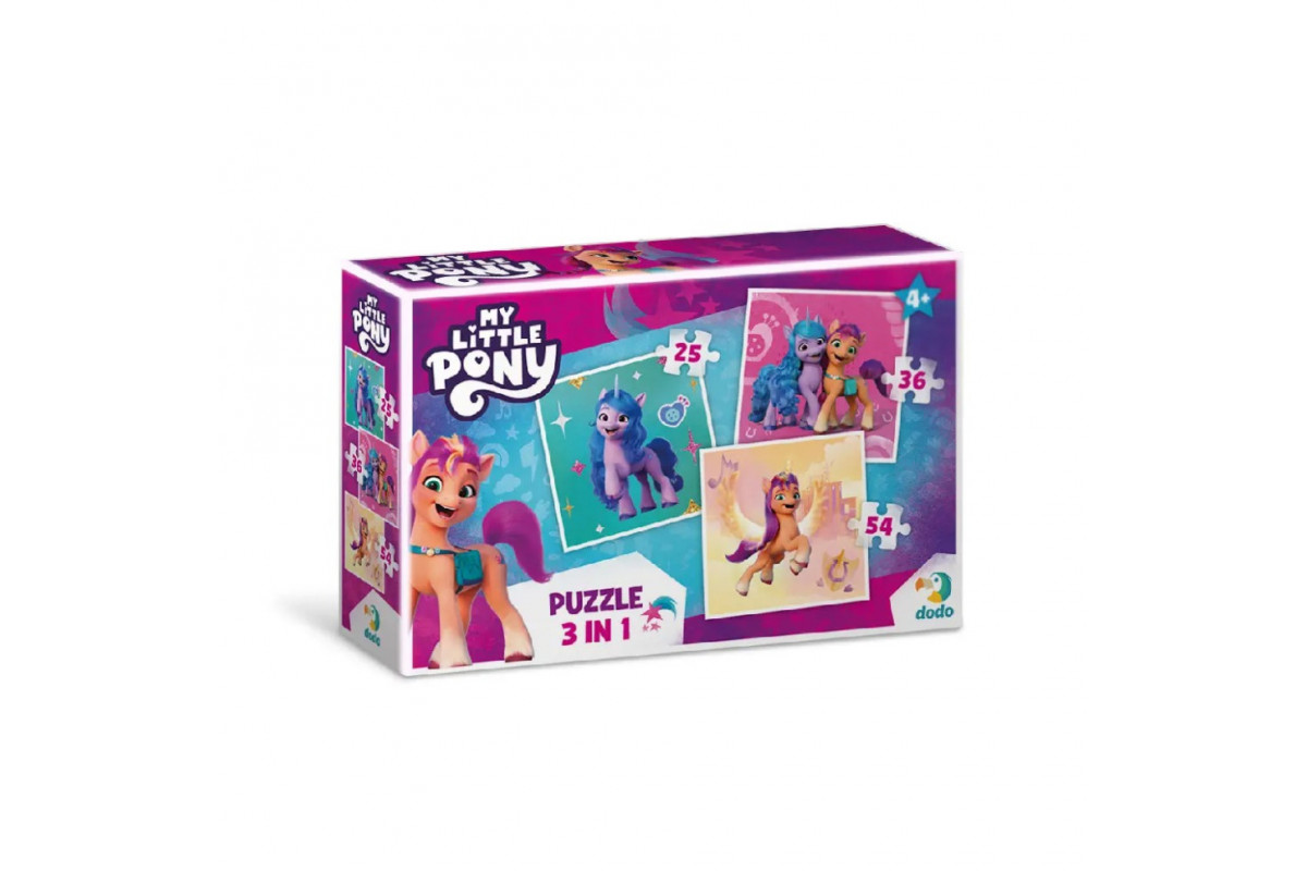 Детские Пазлы 3 в 1 My Little Pony 