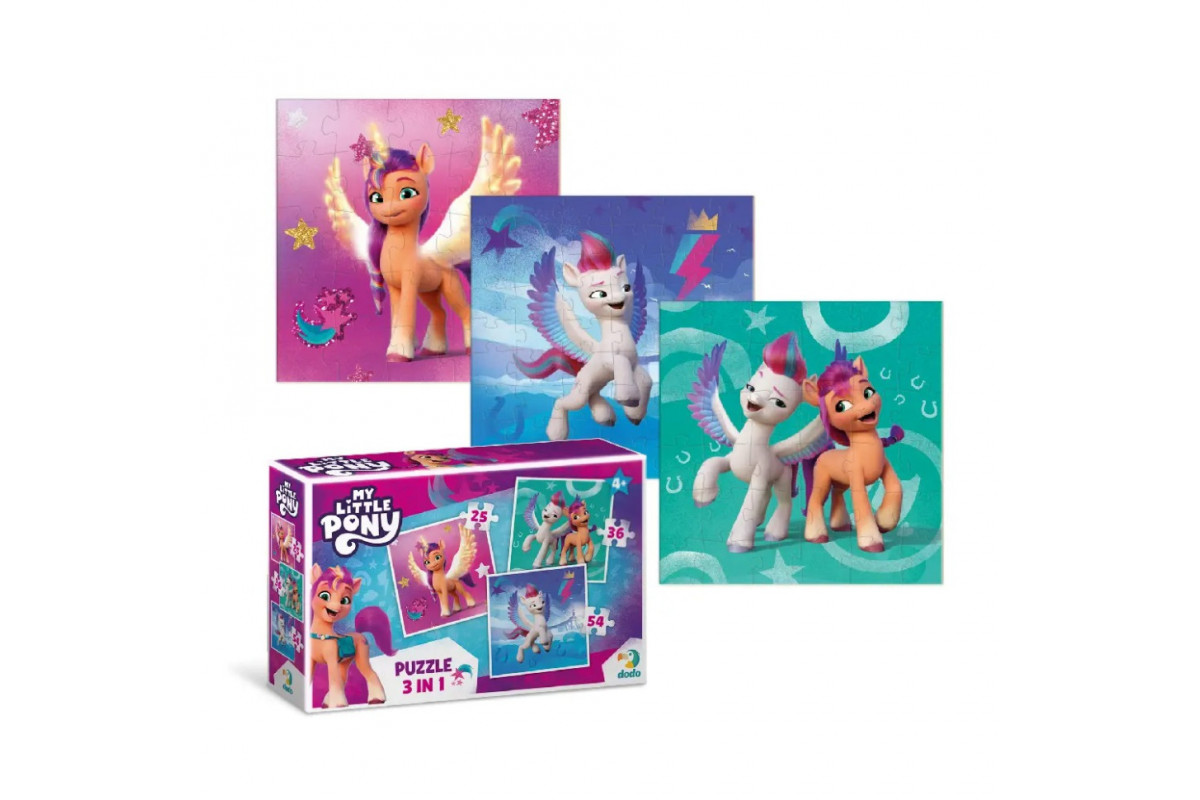 Детские Пазлы 3 в 1 My Little Pony 