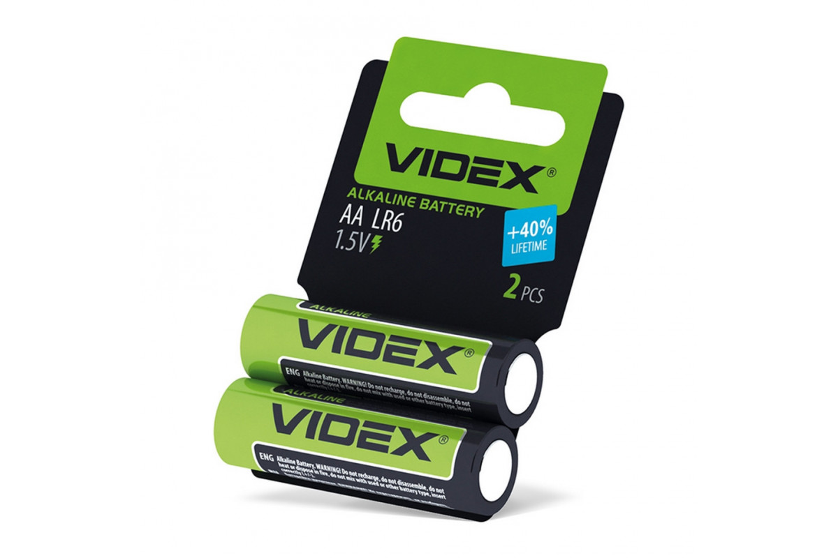 Батарейка щелочная Videx Alkaline LR06/AA блистер 2 штуки пальчики Батарейка щелочная Videx Alkaline LR06/AA блистер 2 штуки пальчики