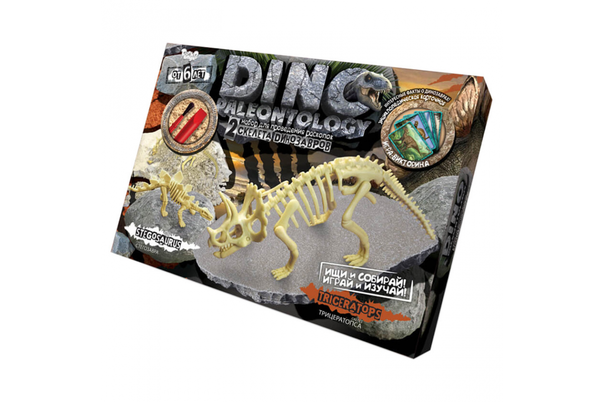 Игровой набор для проведения раскопок DINO PALEONTOLOGY 6377 в коробке Трицератопс Игровой набор для проведения раскопок DINO PALEONTOLOGY 6377 в коробке Трицератопс