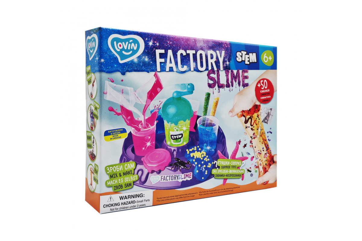 Набор для экспериментов Slime Factory 80155, 50 комбинаций Набор для экспериментов Slime Factory 80155, 50 комбинаций