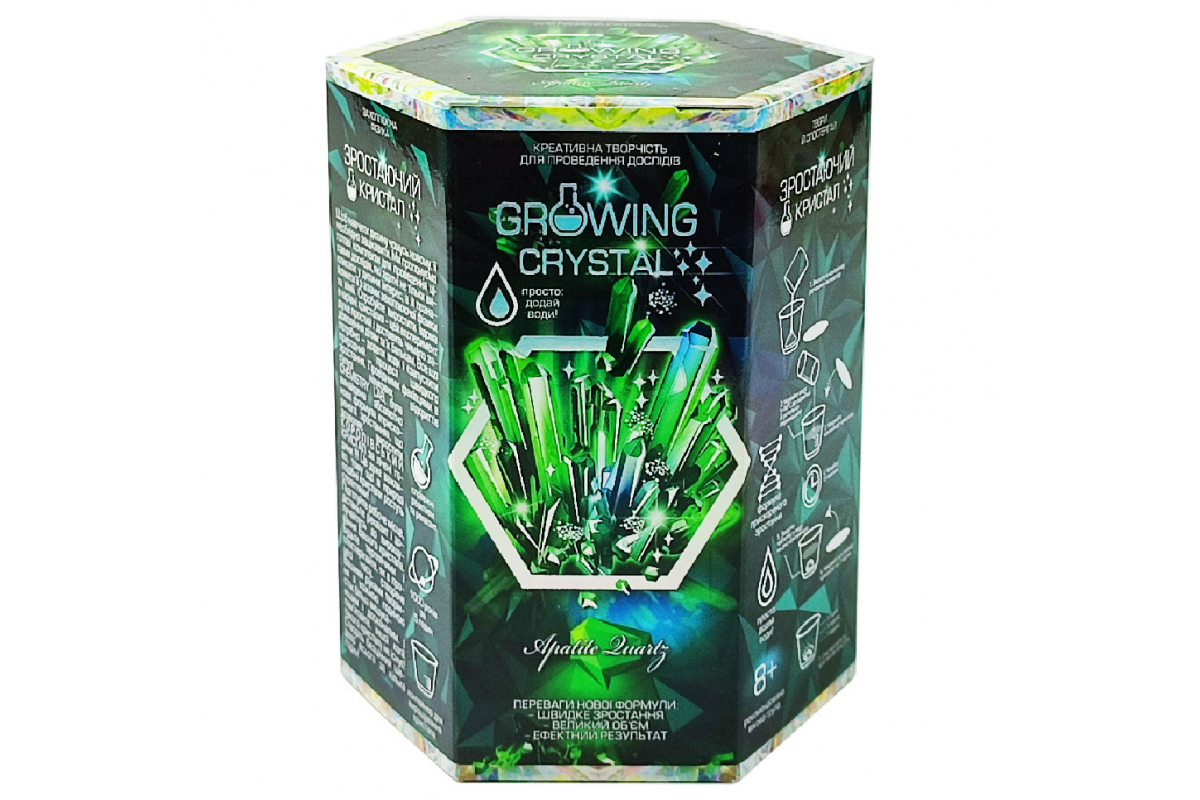 Ігровий набір для вирощування кристалів GRK-01 GROWING CRYSTAL Апатит Ігровий набір для вирощування кристалів GRK-01 GROWING CRYSTAL Апатит