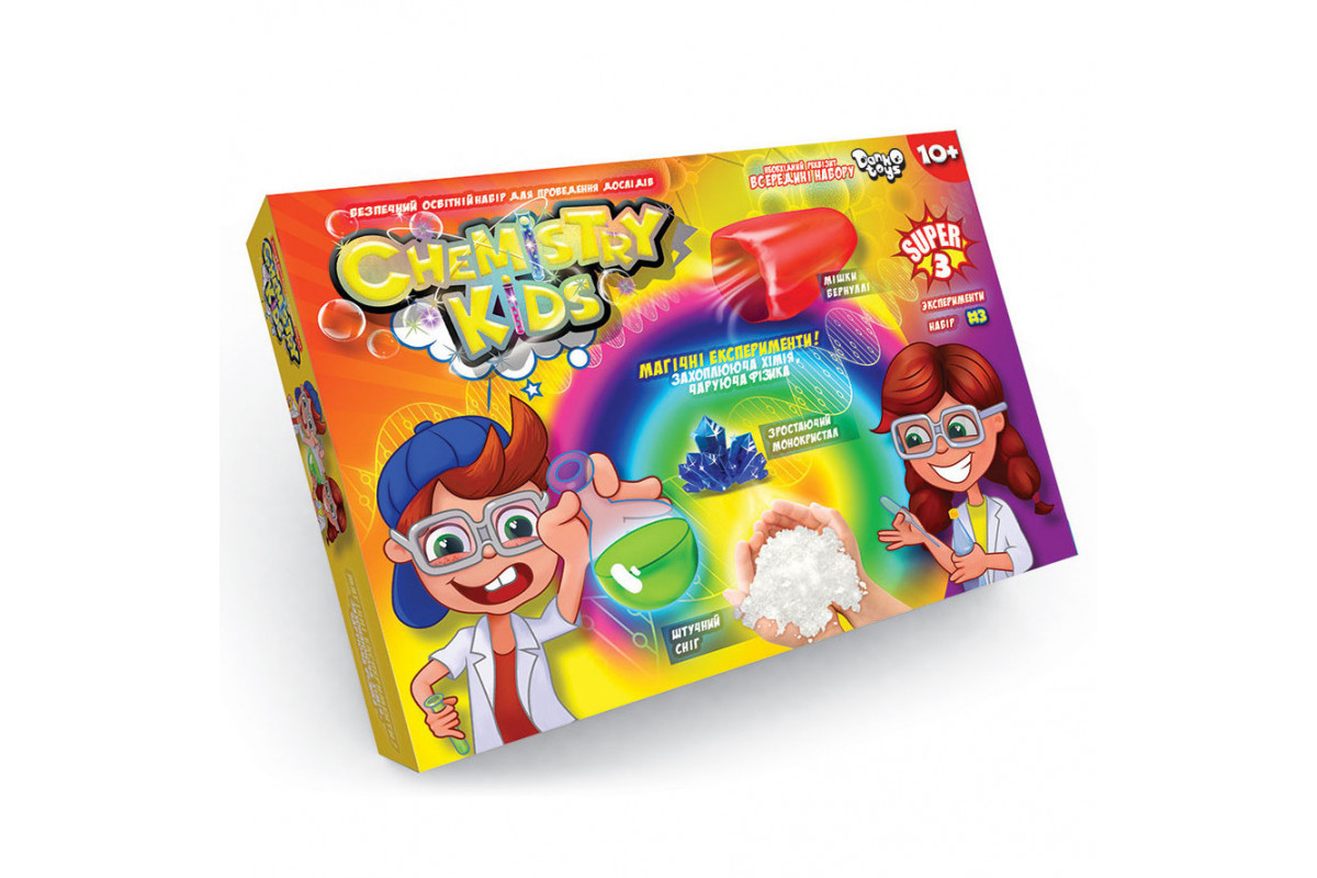 Дитячий набір для проведення дослідів CHEMISTRY KIDS CHK-02 CHK-02-03U Дитячий набір для проведення дослідів CHEMISTRY KIDS CHK-02 CHK-02-03U